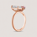 EC and Heart Pink Sapphire Two Stone