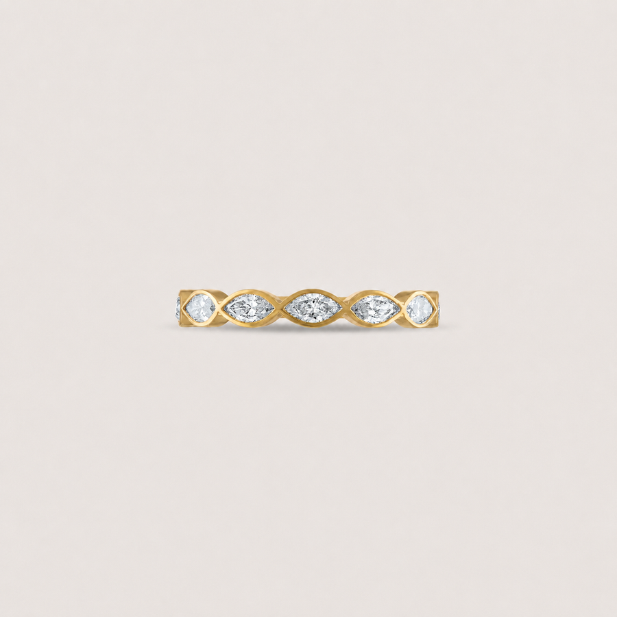 The East West Bezel Eternity Band - Marquise