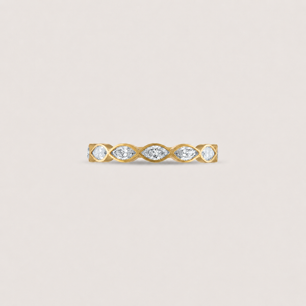 The East West Bezel Eternity Band - Marquise