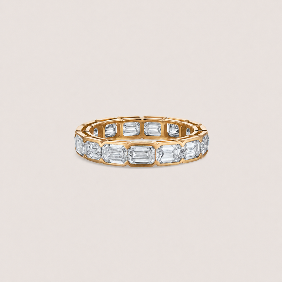 The East West Cascade Bezel Eternity Band