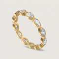 The East West Bezel Eternity Band - Marquise