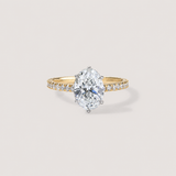 Six Prong Pave Oval