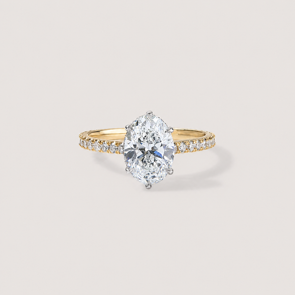 Six Prong Pave Oval