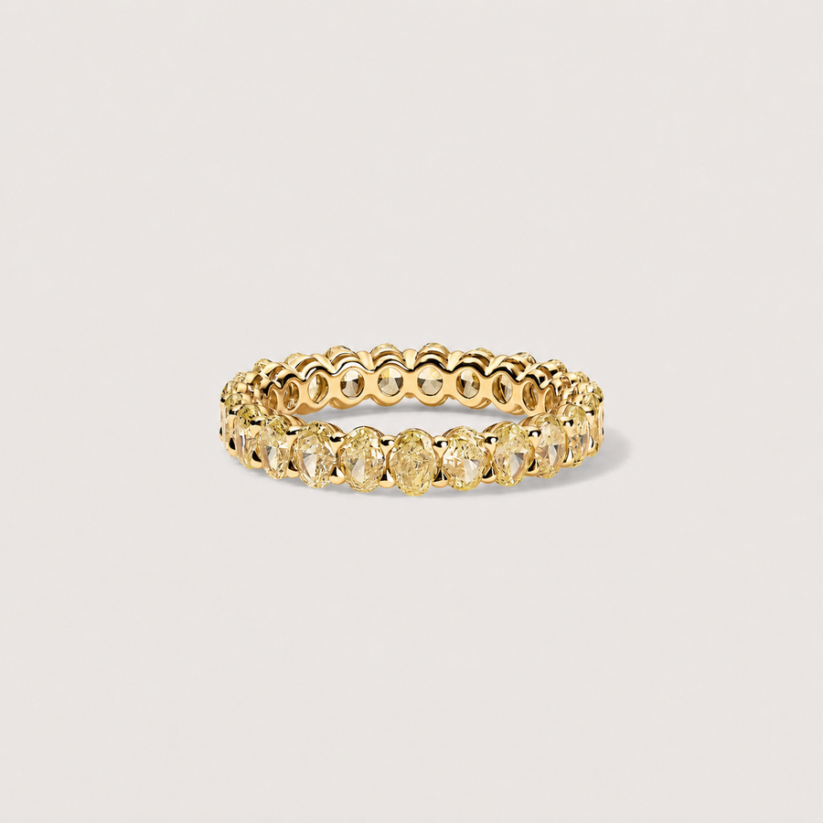 The Classic Eternity Band - Fancy Yellow Oval