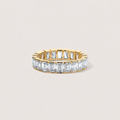 The Cascade Bezel Eternity Band - Emerald