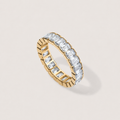 The Cascade Bezel Eternity Band - Emerald