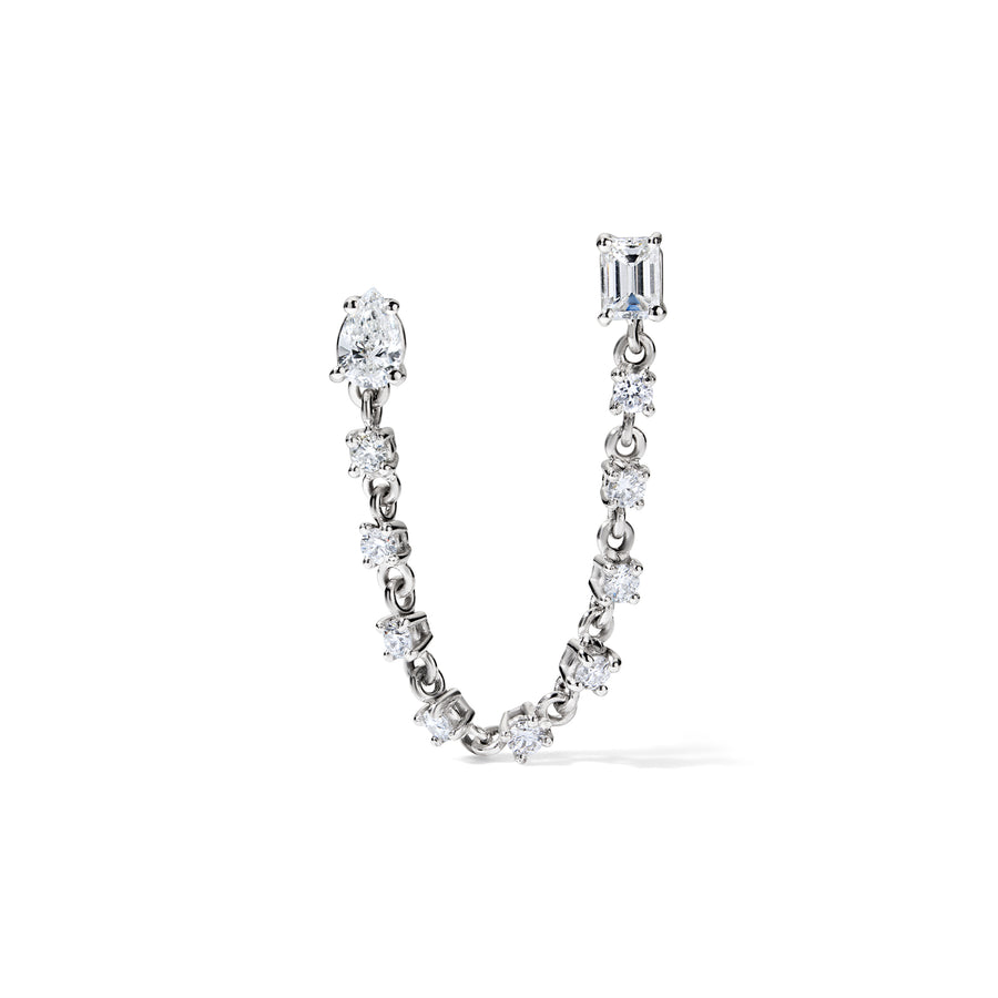 Diamond studs earring chain