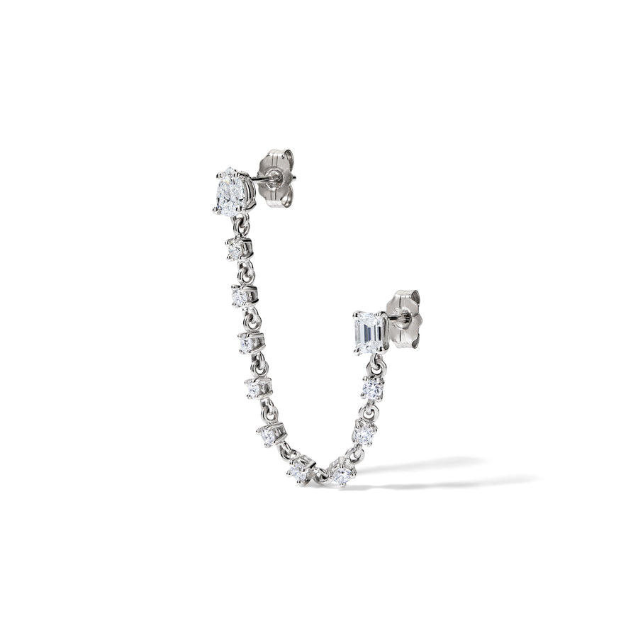 Diamond studs earring chain