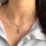 white gold diamond tennis necklace