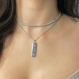 diamond tennis choker necklace